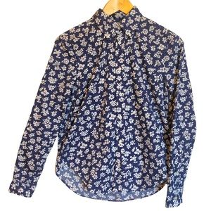 Ralph Lauren navy & white floral button down 6
